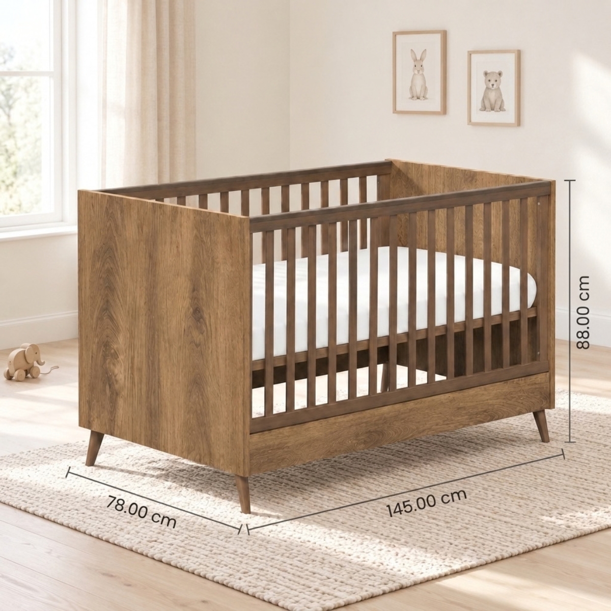 Κρεβάτι Βρεφικό Elia Walnut