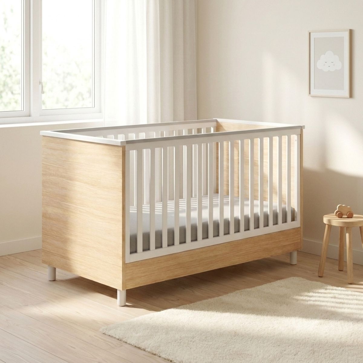 Κρεβάτι Βρεφικό Lumi Natural